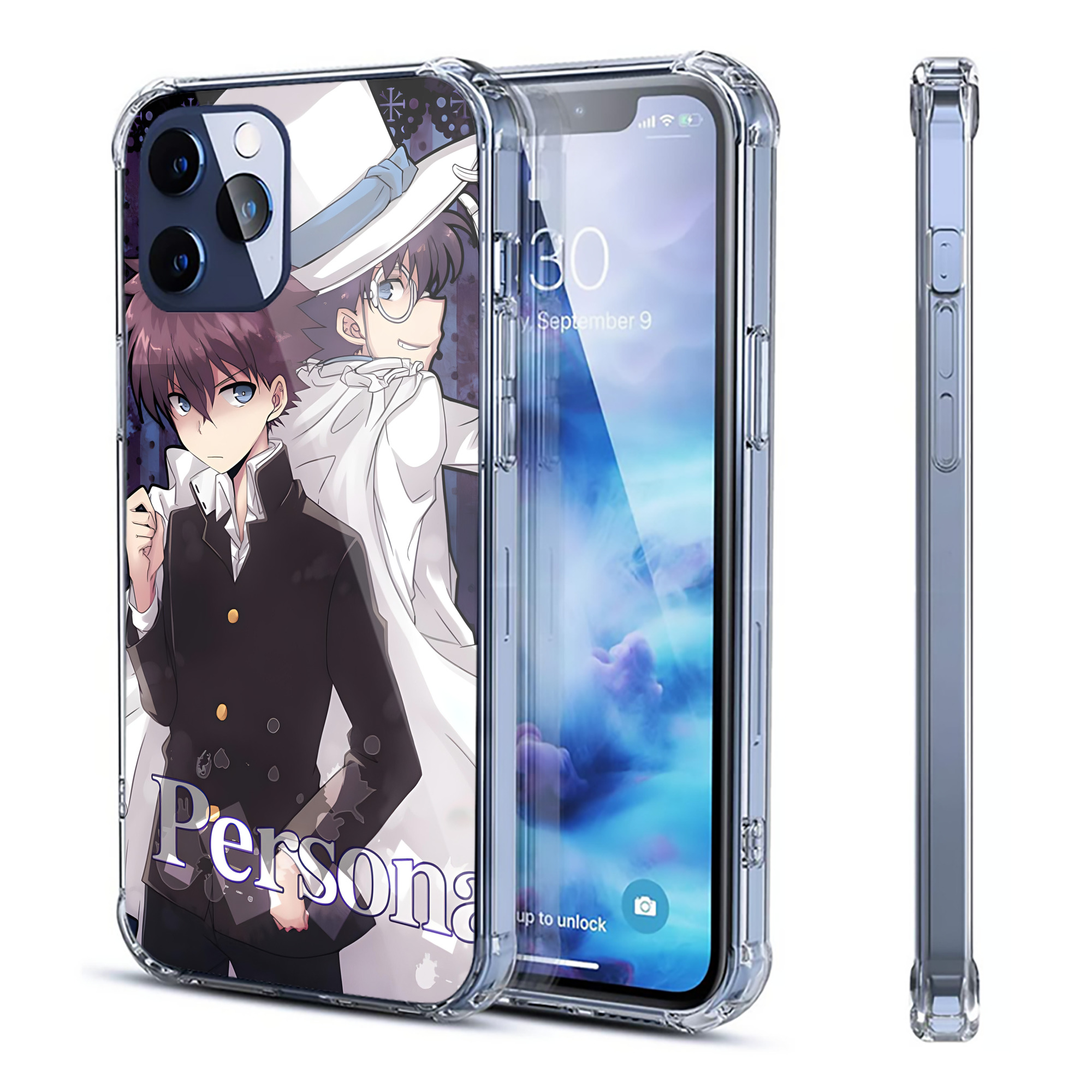 （画像用） 名探偵コナン Detective Conan 【iPhone 12シリーズ対応】透明スマホケース（クリアソフトケース）